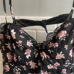 Floral Lace Trim Sundress